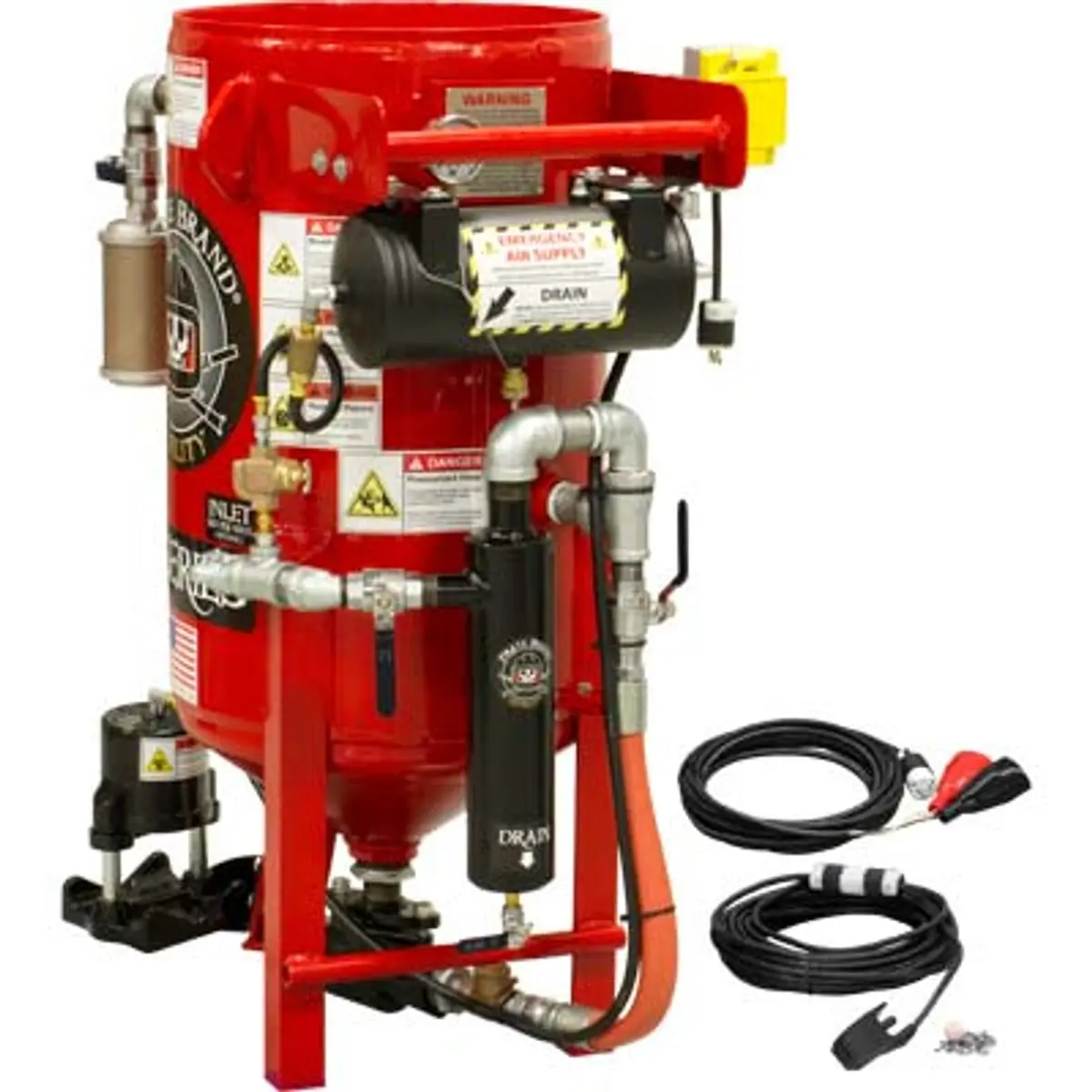 Pirate Brand, K-Series, 3.5 Cu Ft., Blast Pot, Stationary, Pressure Hold System, 12Vdc Electric Controls W/ #100 Metering Valve 1