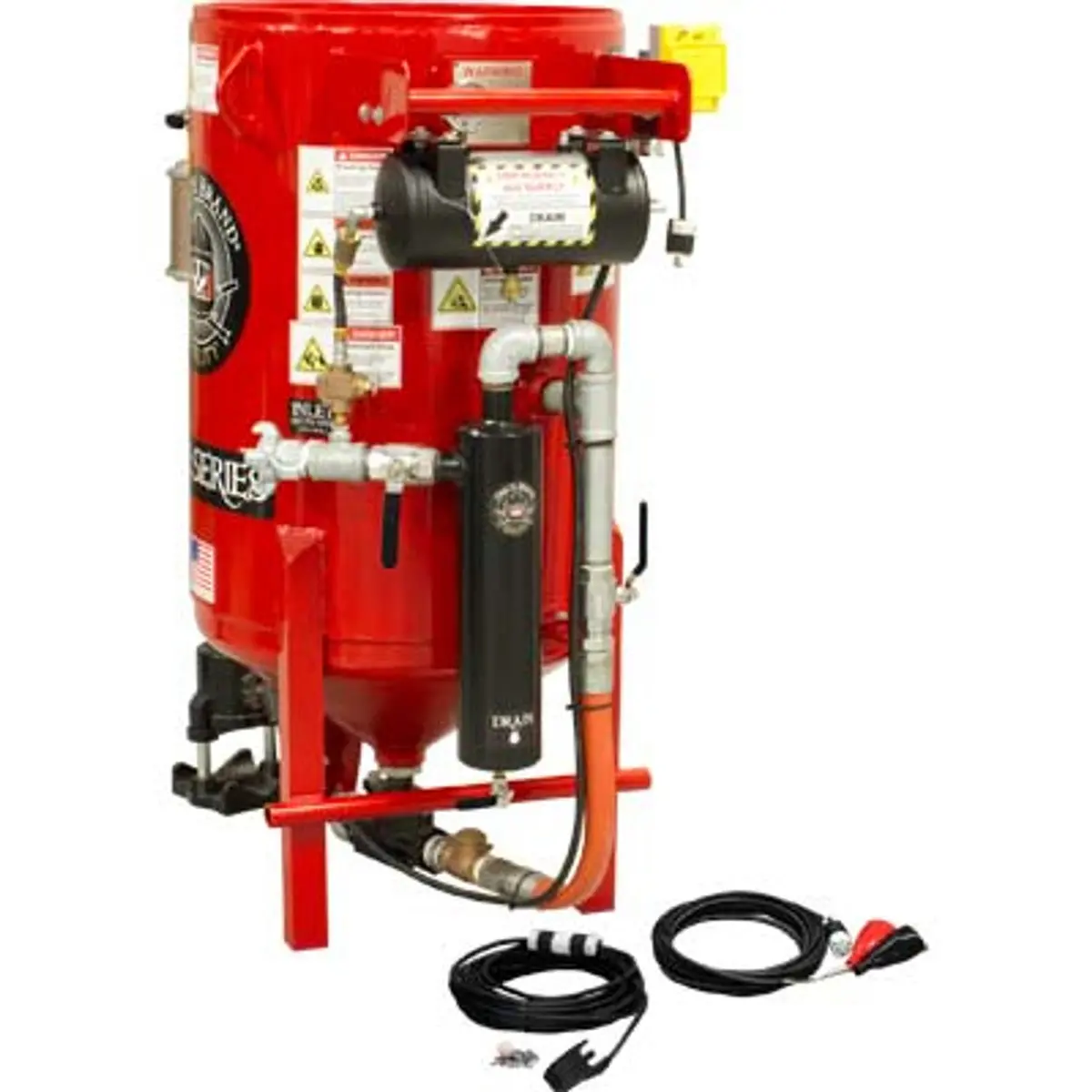 Pirate Brand, K-Series, 6.5 Cu Ft., Blast Pot, Stationary, Pressure Hold System, 12Vdc Electric Controls W/ #100 Metering Valve 1