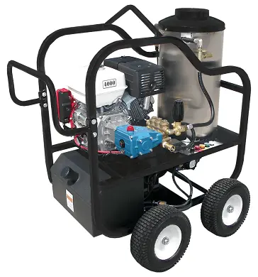 Pressure Washer 4 Wheel Portable 12V Direct Drive 4000Psi - Honda Gx390 - Cat Pump 1