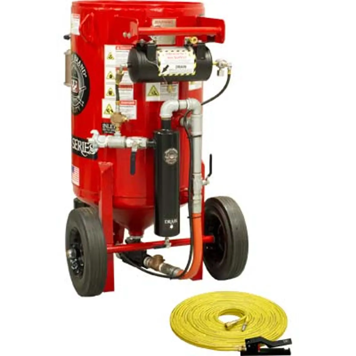 Pirate Brand, K-Series, 6.5 Cu Ft., Base Blasting Package - Blast Pot, Portable, Pressure Hold System, Pneumatic Controls W/ #100 Metering Valve 1