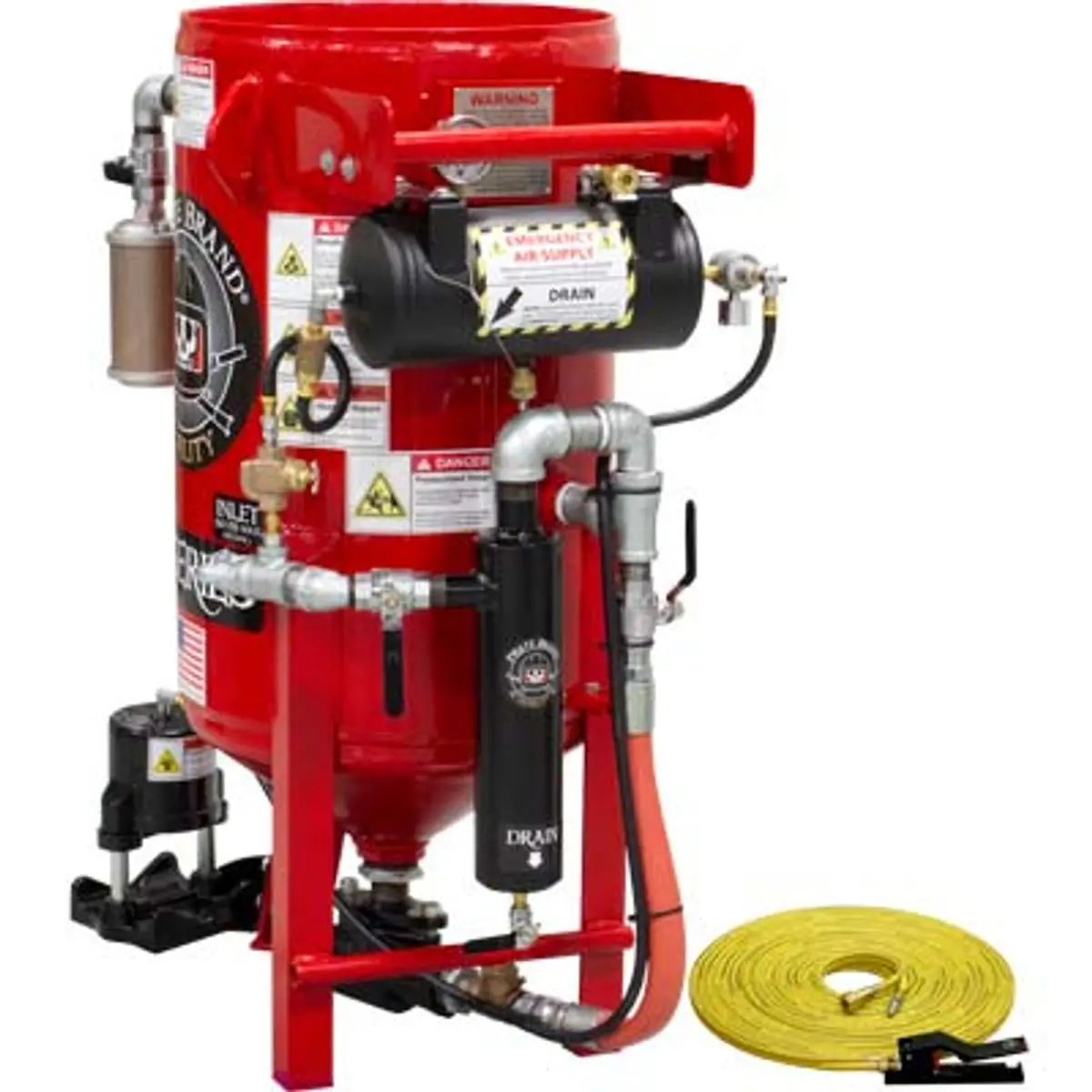 Pirate Brand, K-Series, 3.5 Cu Ft., Blast Pot, Stationary, Pressure Hold System, Pneumatic Controls W/ #100 Metering Valve 1