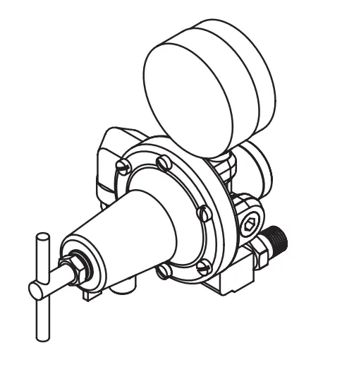 Binks 41-718805 Single Air Regulator Control; 1/2" Gemini Ii Diaphragm Pumps 1