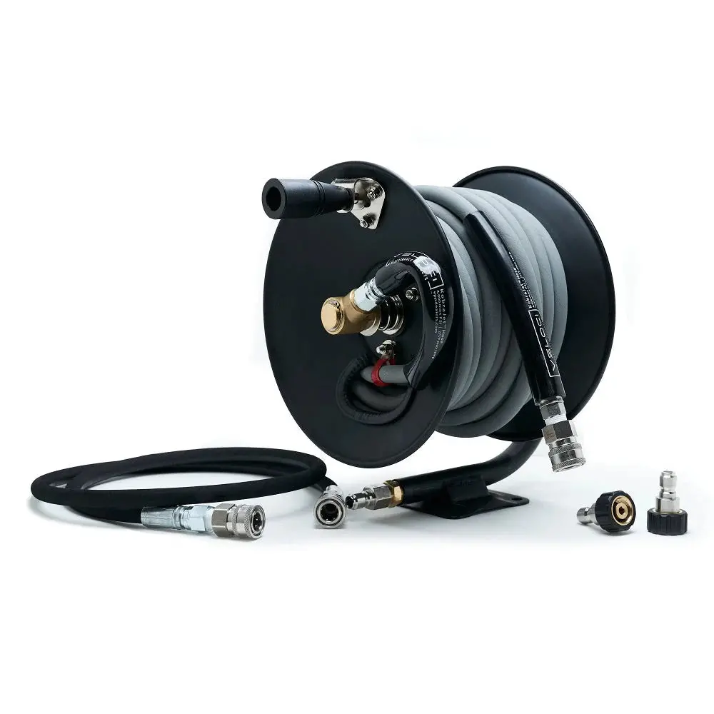 Mtm Hydro 100' Premium Hose Reel Kit - 100' Non-Marking Grey 1