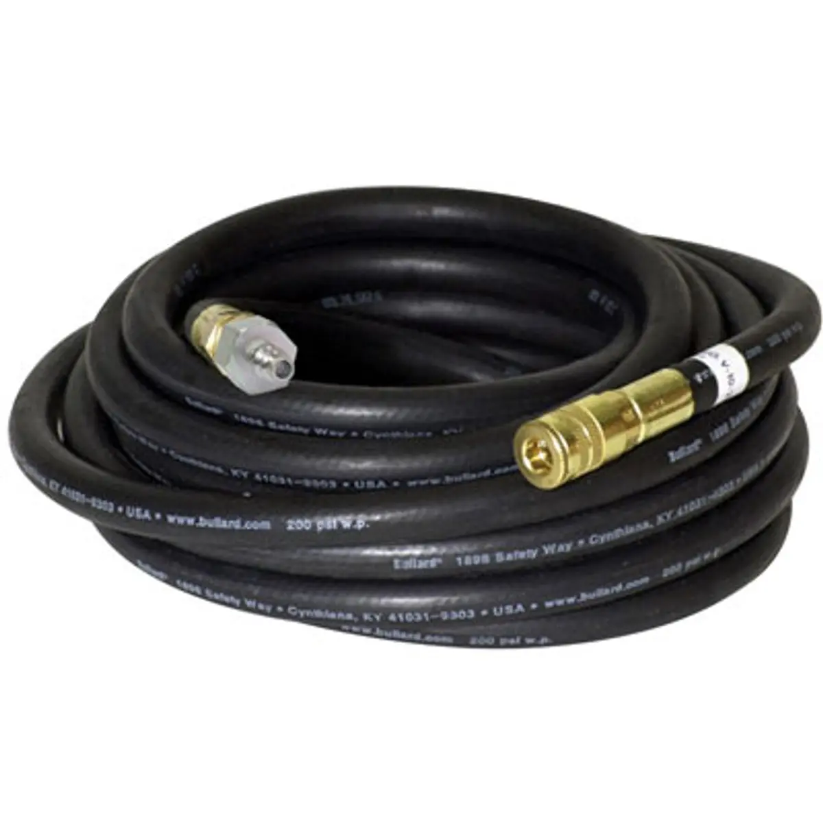 Pirate Brand - Bullard®, Air Supply Hose, Starter & Extension, V10, 3/8" Id, 1/4" Industrial Interchangeable, Black 1