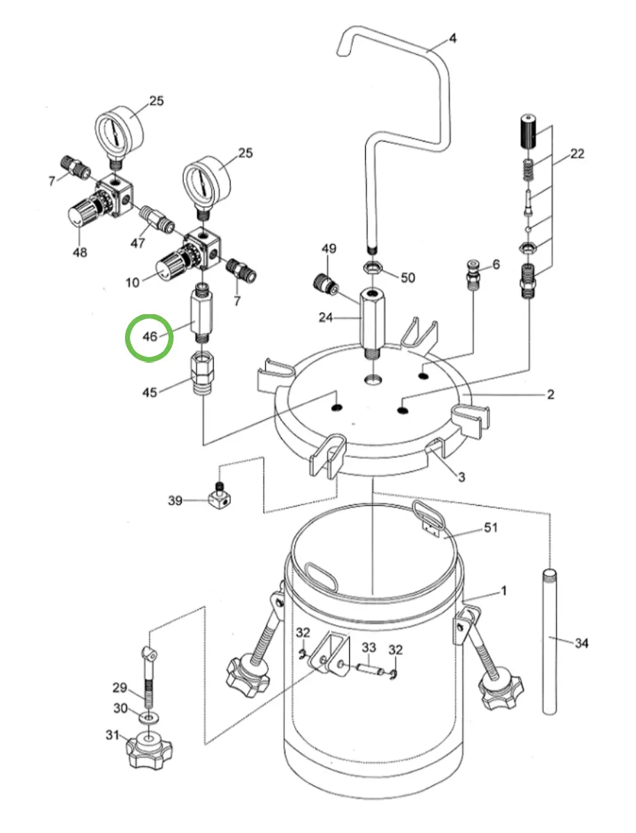 Anest Iwata Pet10 - 04020110 Adapter 1