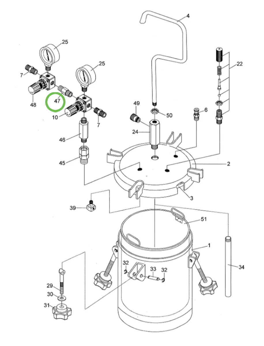 Anest Iwata Pet10 - 04020120 Adapter 1
