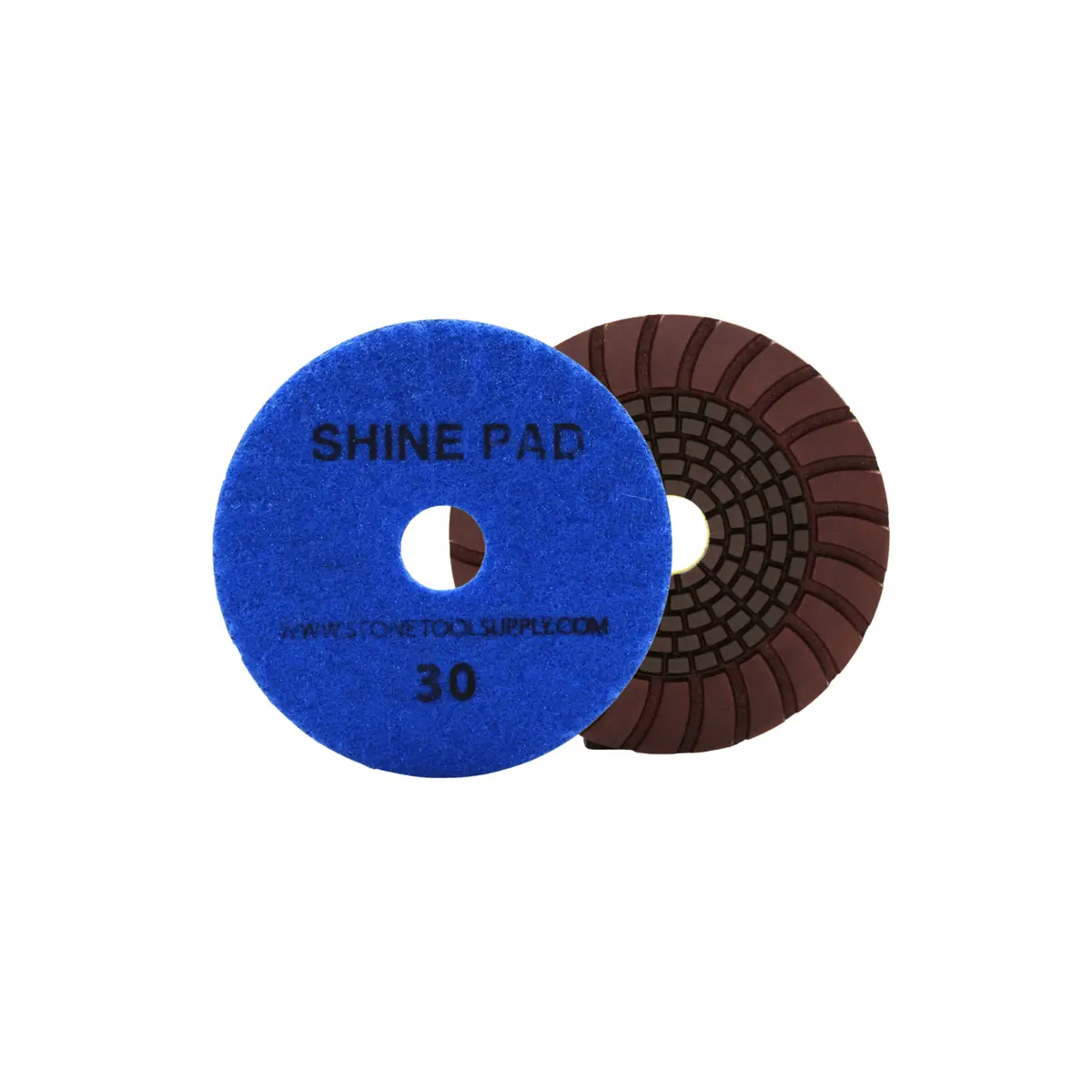 Copper And Resin Bonded 'Shine' Pad 4" #30 1