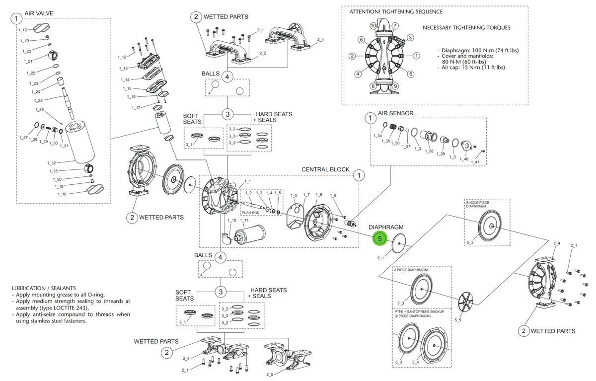 Samoa Up20r-Wp-00X Diaphragm Kit 1