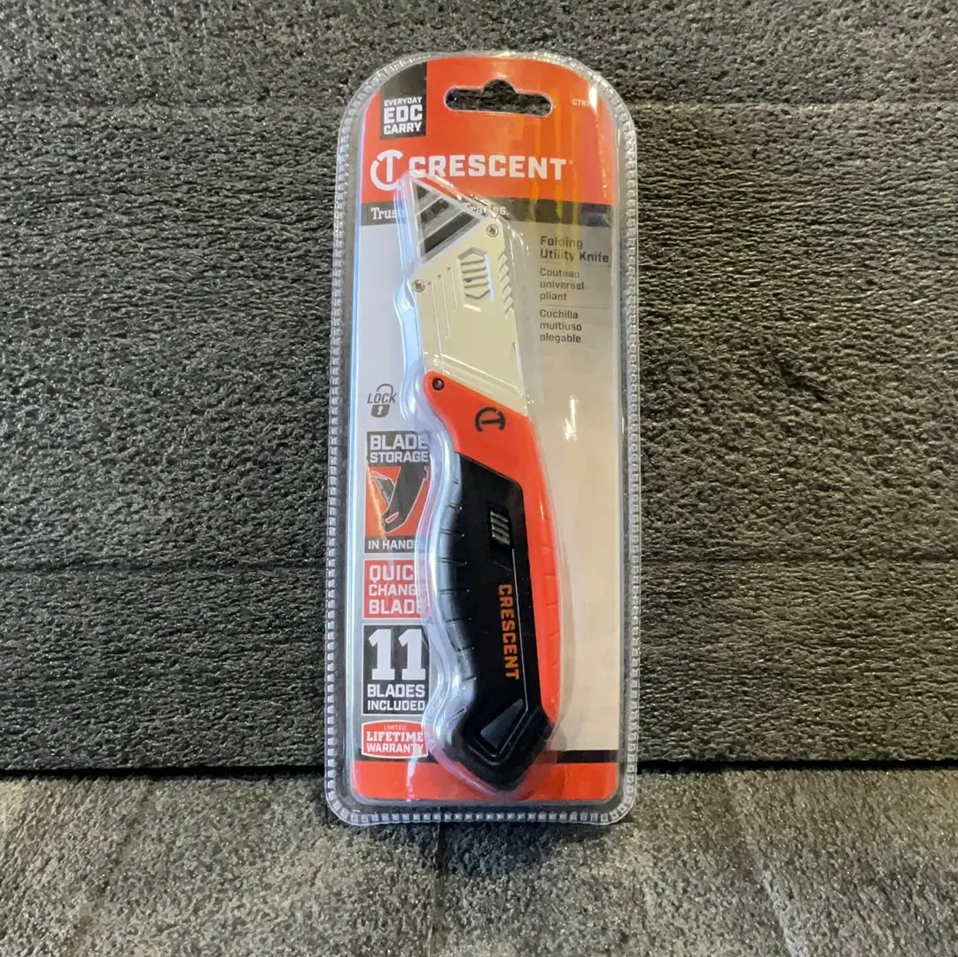 Crescent Quick-Change Folding Blade Utility Knife 6.87In With 11 Blades (Ctkf2) 1