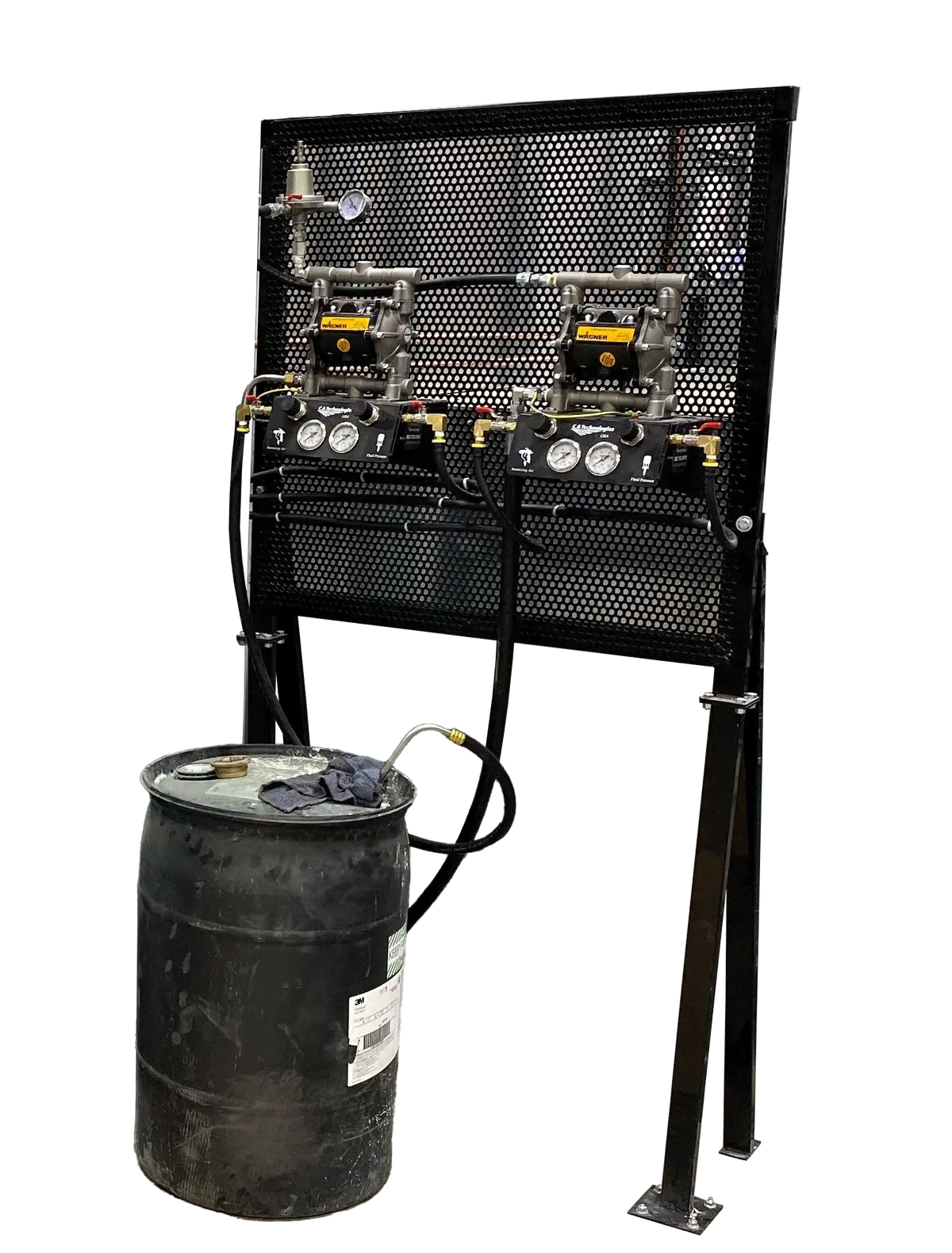 Powder Coated Pump Stand. 72” High X 36” Wide 1