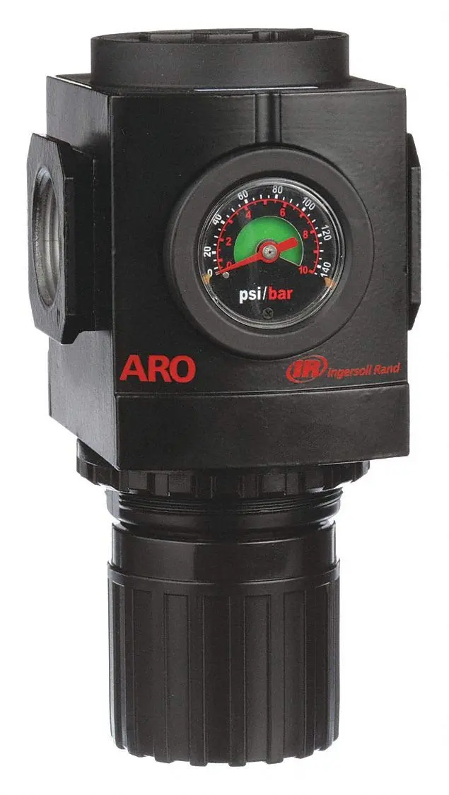 1" Regulator, 3000 Series, Flush Mount Gauge, 0-140 Psi, 290 Scfm 1