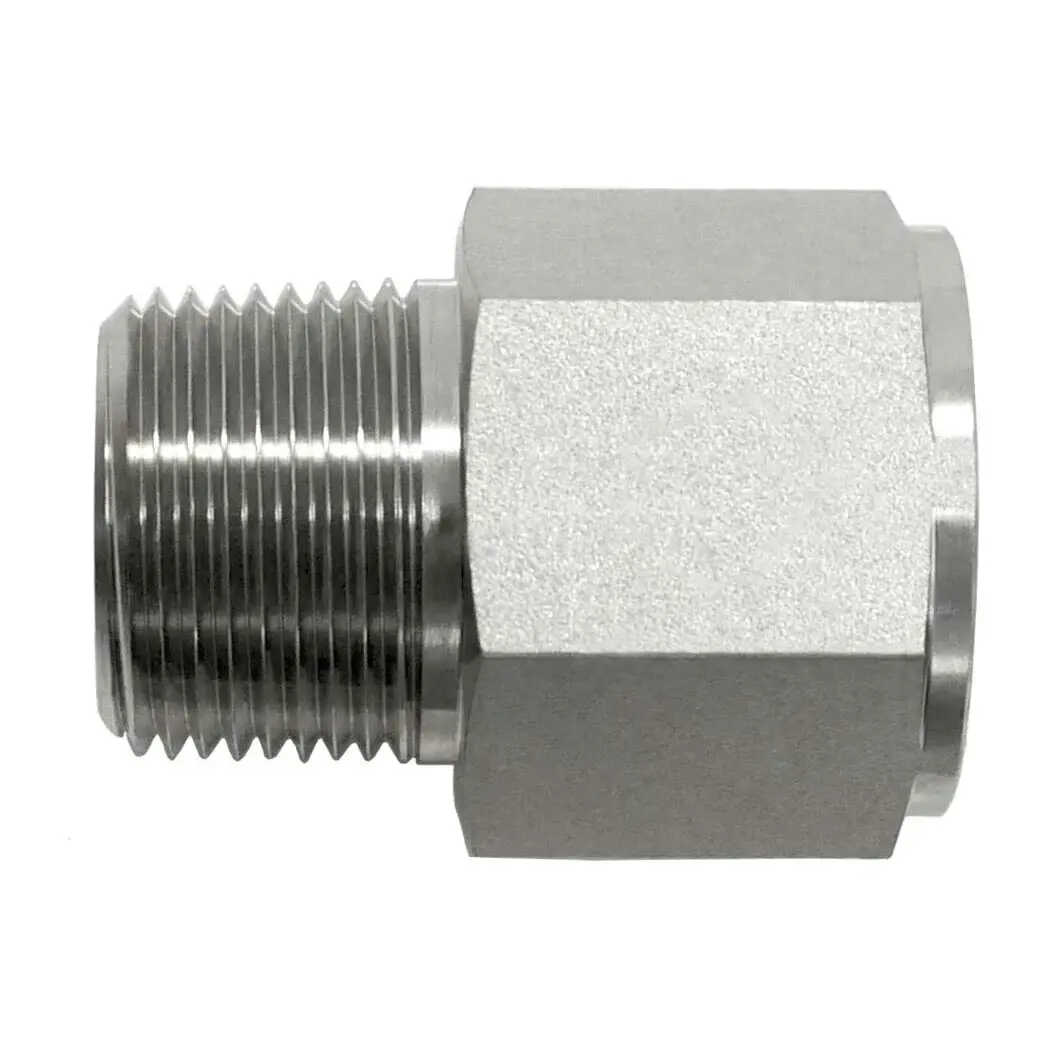 7033-04-04-Ss Straight Adapter Male Npt 1/4" X Female Bspp 1/4" 1