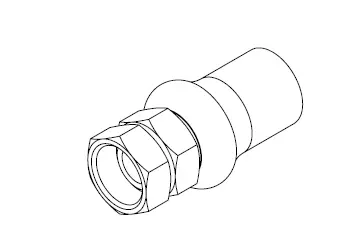 Binks 72-1936 Hose Connection 1" Nps(F) Swivel X 1" Hose (I.D.) 1