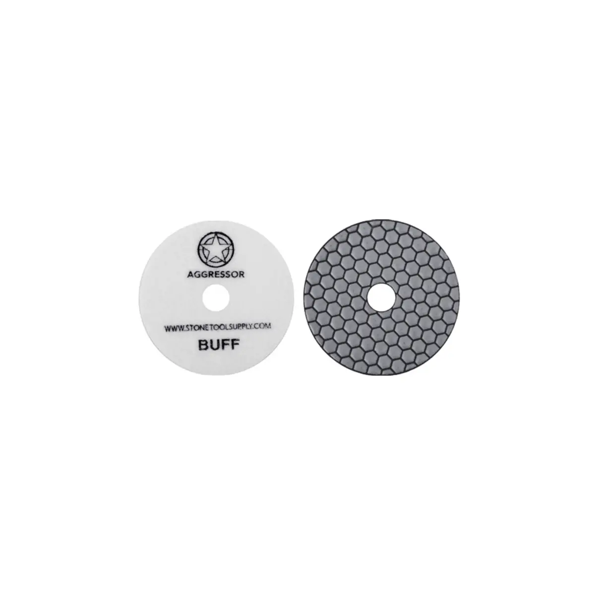Aggressor 4" Dry Polishing Pad White Buff 1