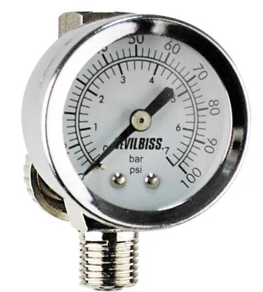 Devilbiss Hav-512 Air Adjusting Valve With Chrome Gauge 1