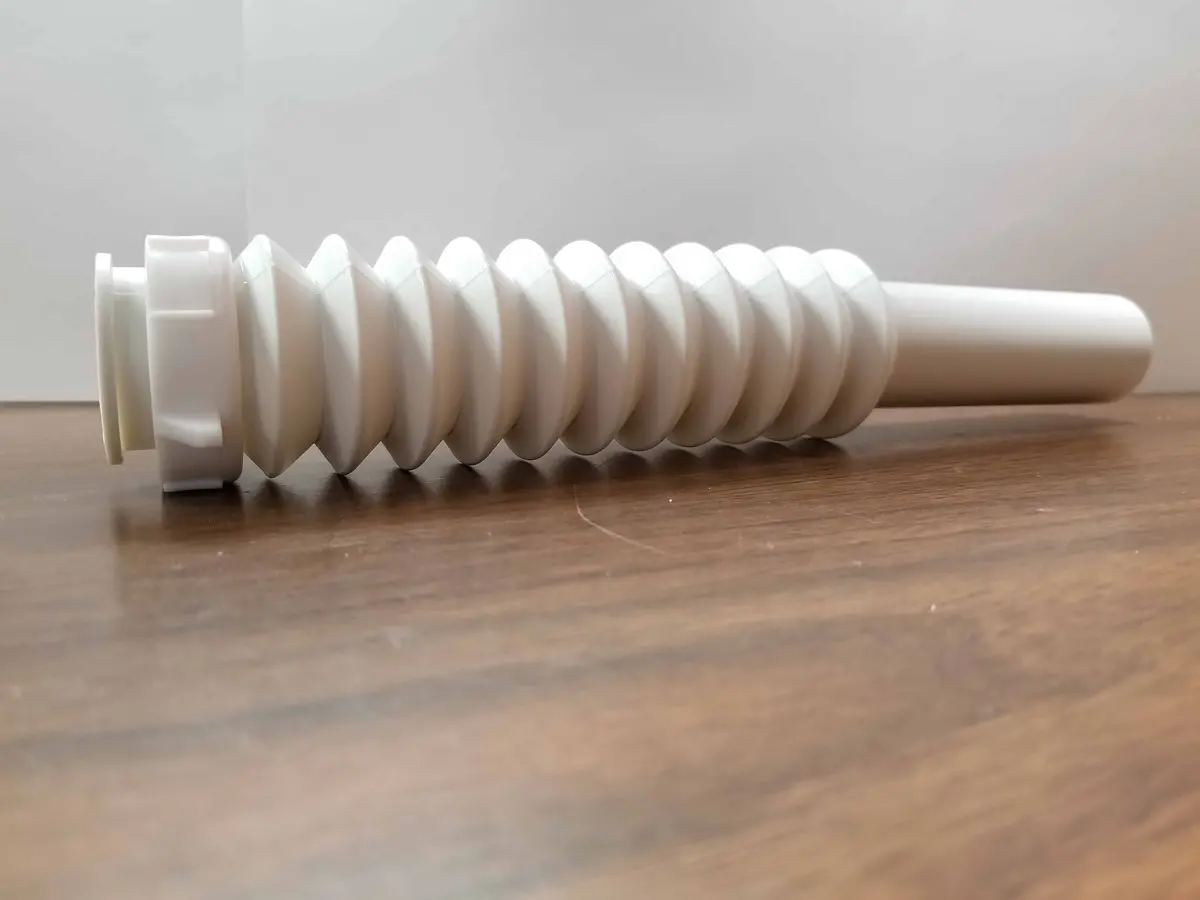 White Sink Tail Piece - Drain Tube 1