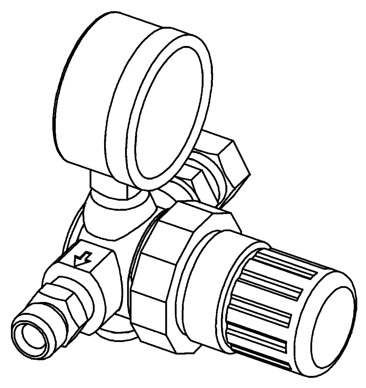 Binks 85-441 Air Regulator And Gauge Assembly 1