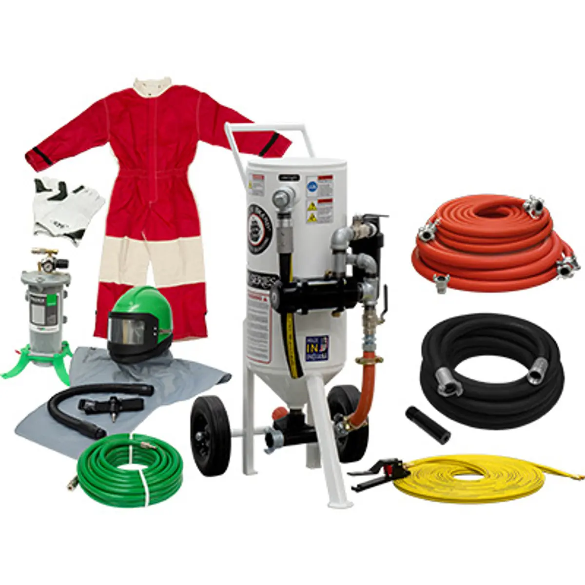 Pirate Brand, S-Series, 1.5 Cu Ft., Gold Blasting Package - Blast Pot, Portable, Pressure Release System, Pneumatic Controls 1