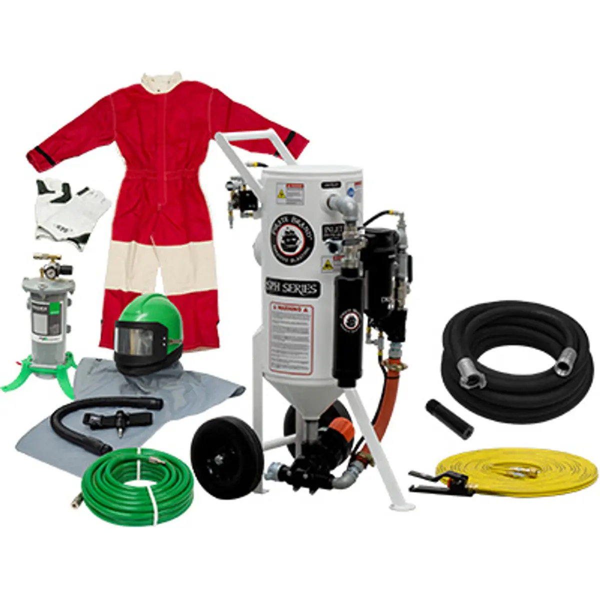 Pirate Brand, S-Series, 1.5 Cu Ft., Silver Blasting Package - Blast Pot, Portable, Pressure Hold System, Pneumatic Controls 1