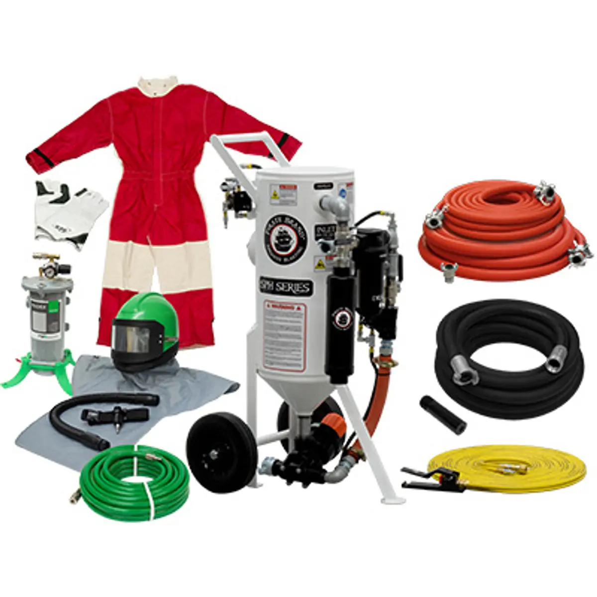 Pirate Brand, S-Series, 1.5 Cu Ft., Gold Blasting Package - Blast Pot, Portable, Pressure Hold System, Pneumatic Controls 1