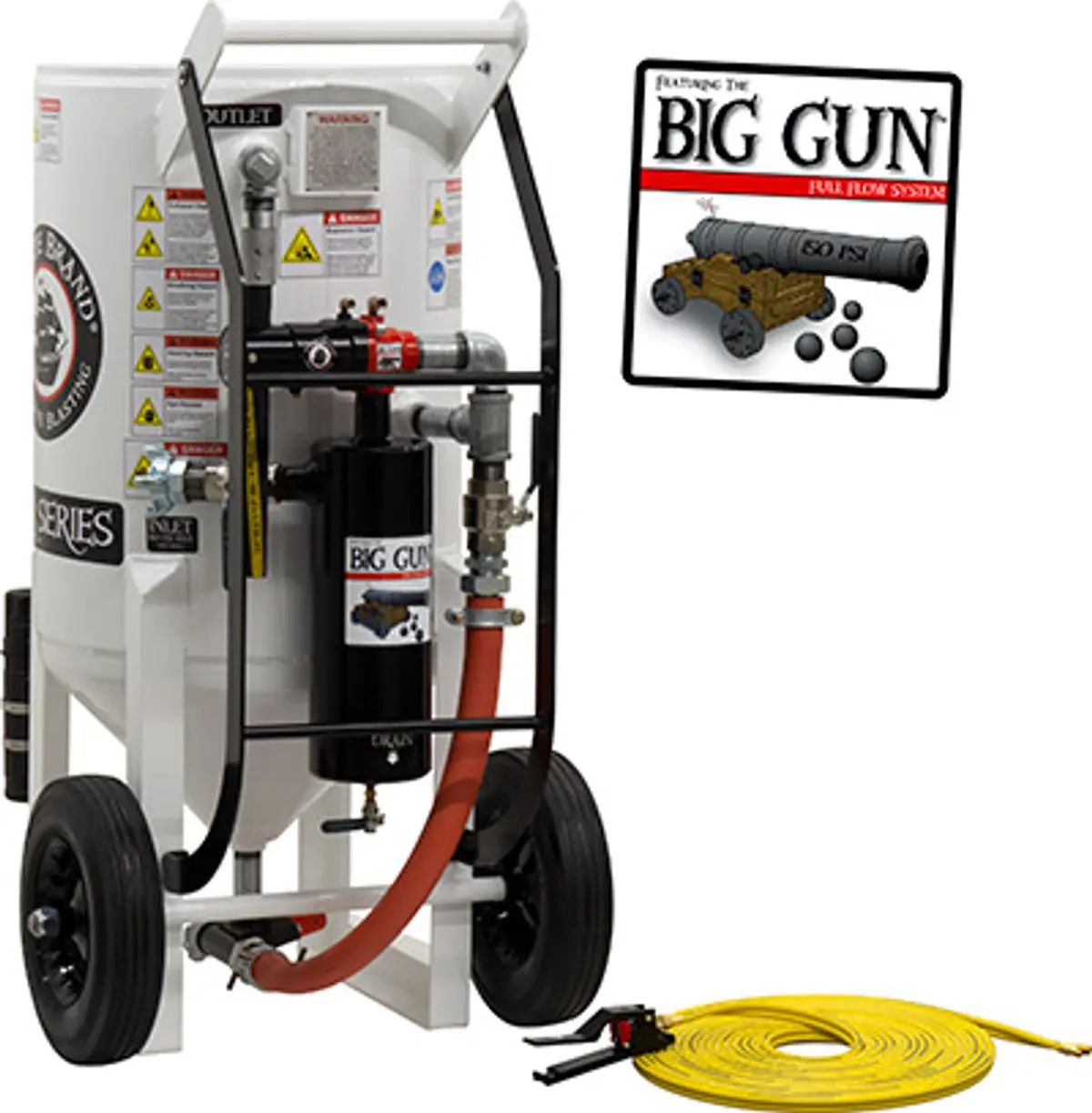 Pirate Brand, S-Series - Big Gun™, 6.5 Cu Ft. - Blast Pot, Portable, Pressure Release System, Pneumatic Controls 1