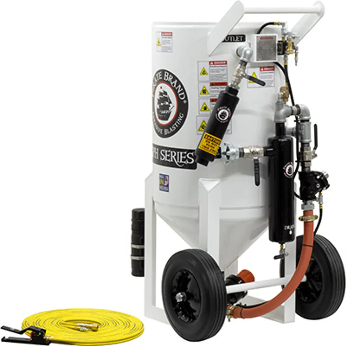 Pirate Brand, S-Series, 6.5 Cu Ft., Base Blasting Package - Blast Pot, Portable, Pressure Hold System, Pneumatic Controls 1