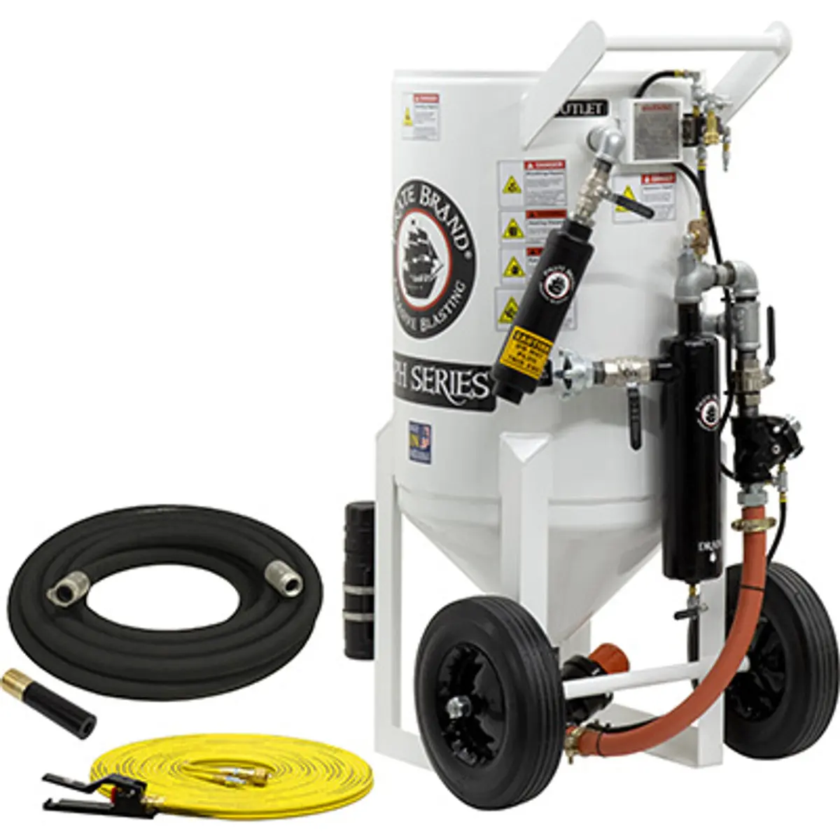 Pirate Brand, S-Series, 6.5 Cu Ft., Bronze Blasting Package - Blast Pot, Portable, Pressure Hold System, Pneumatic Controls 1