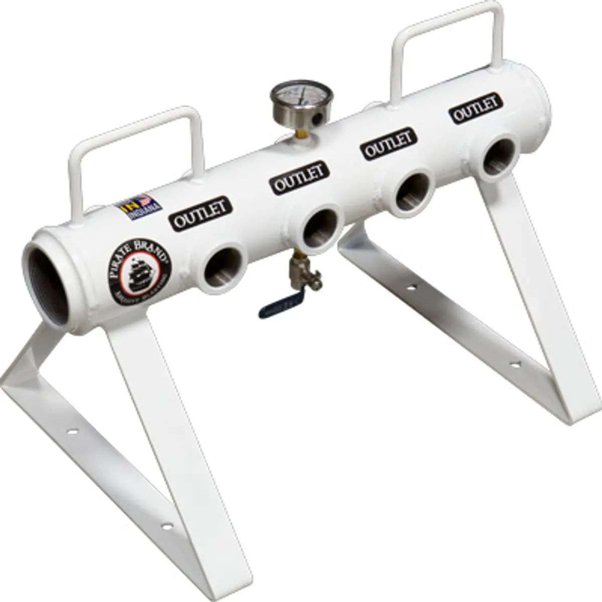 Pirate Brand - Schmidt Mfg Style, Manifold, Stationary, Horizontal, 3" Npt Inlet/Outlet, (4) 1" Npt Outlets, (4) 1-1/2" Npt Outlets 1