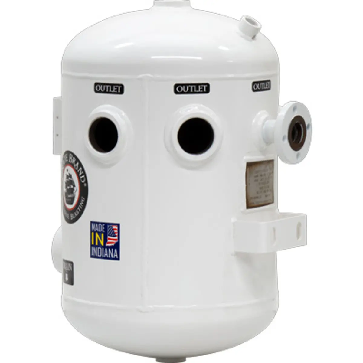 Pirate Brand - Schmidt Mfg Style, Moisture Separator 1600 Cfm Flange Mounted, Big-Bore™, 150 Psi (10.3 Bar), (1) 3" X (4) 2" X (1) 1-1/2" (Painted) 1