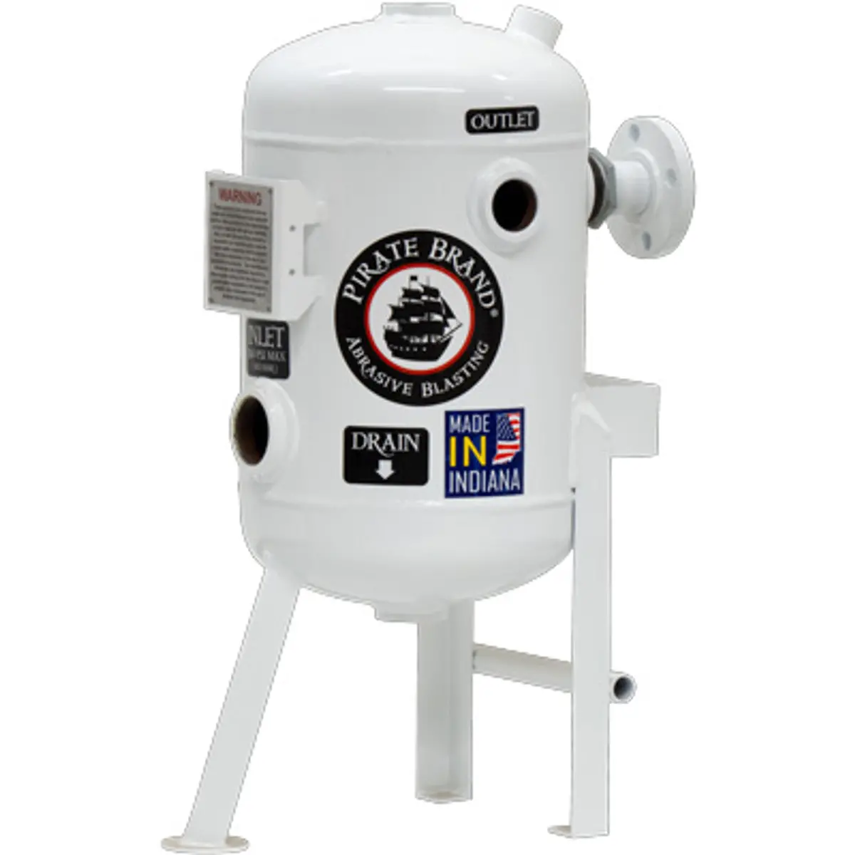 Pirate Brand - Schmidt Mfg Style, Moisture Separator 800 Cfm Flange Mounted, 150 Psi (10.3 Bar), (2) 2" X (2) 1-1/2" (Painted) 1
