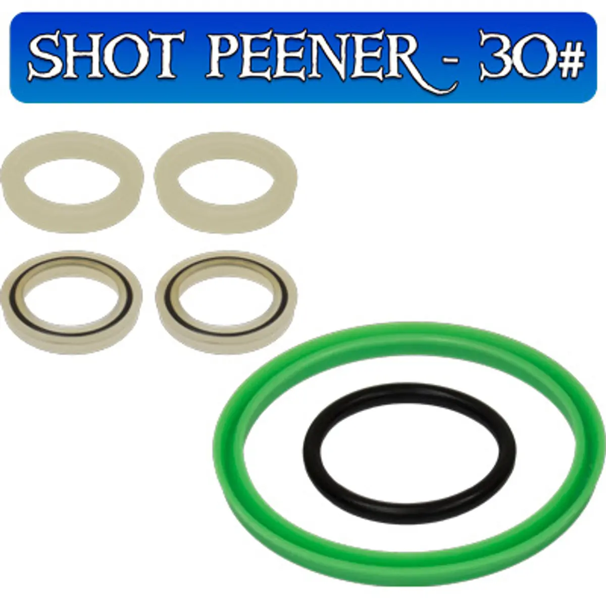 Pirate Brand - Schmidt Mfg Style, Apv Ii, Shot-Peener-30#, Seal Kit, Seals Only, Includes # 8, (2)13, (2)15 & 20 1