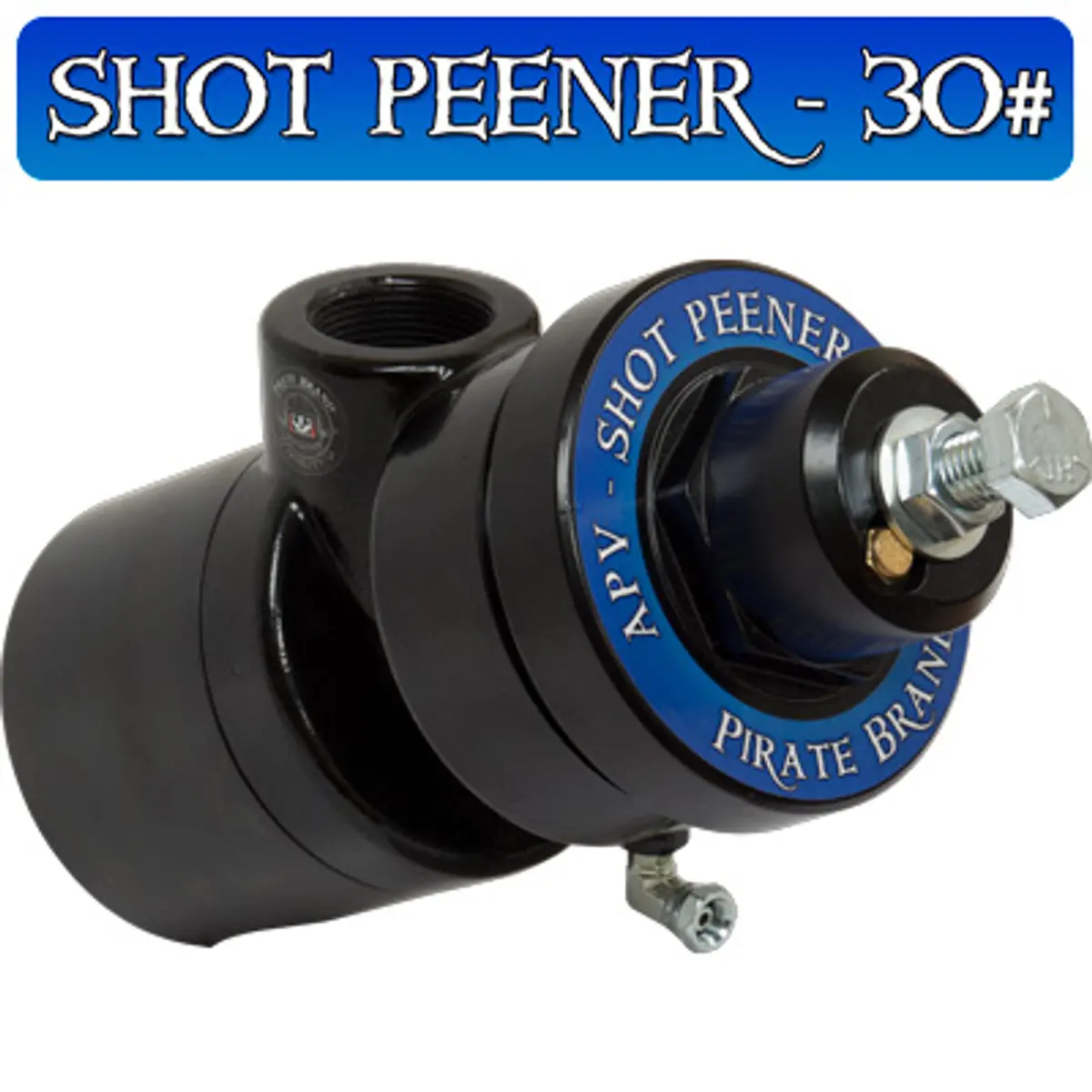 Pirate Brand - Apv Shot-Peener-30#, Straight-Down Metering Valve W/ Tungsten Carbide Sleeve & Seat (Pipe Nipple Not Included) 1