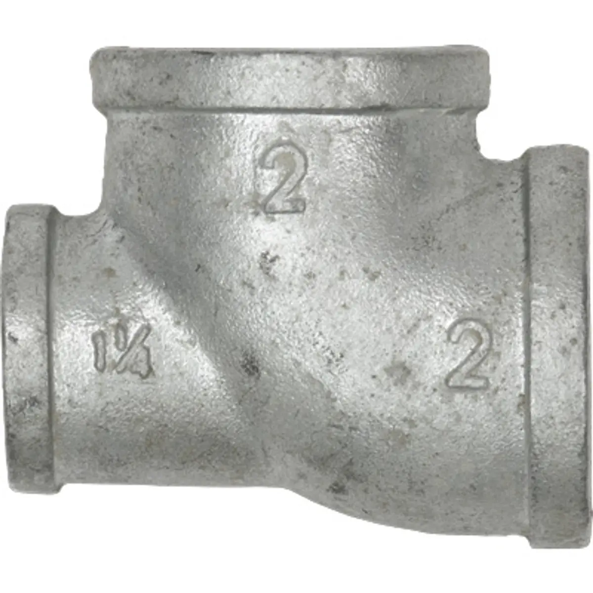 Pirate Brand - Schmidt Mfg Style, Tee, 90°, Galvanized, 2" X 1-1/4" X 2" 1