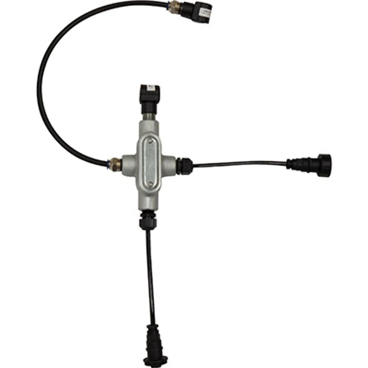 Pirate Brand - Schmidt Mfg Style, Junction Cross Assembly, Small & Bulk Blasters, 12Vdc, Aco On Cord W/ Sealed Waterproof Connectors, (1) Outlet 1