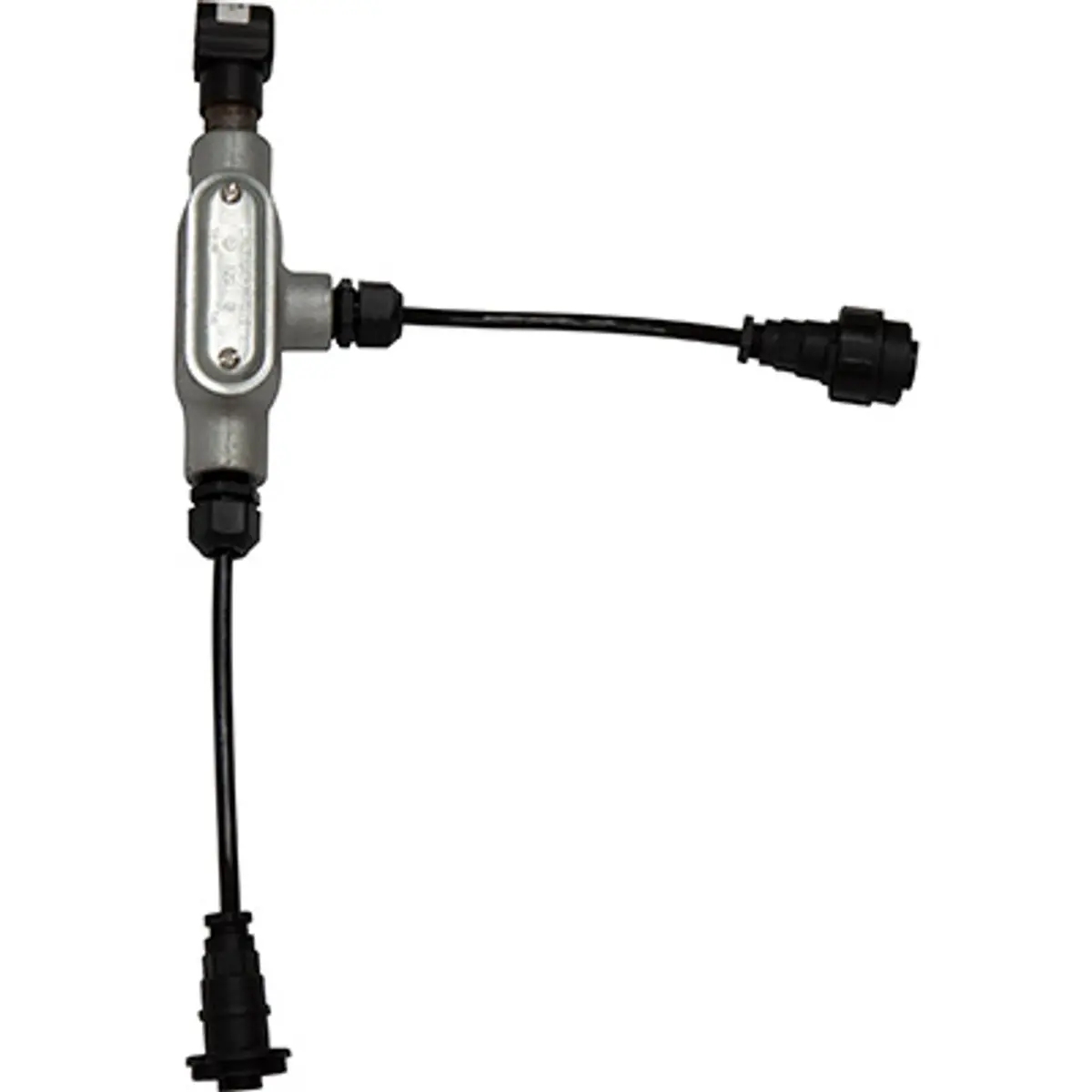 Pirate Brand - Schmidt Mfg Style, Junction Tee Assembly, Small & Bulk Blasters, 12Vdc W/ Sealed Waterproof Connectors, (1) Outlet 1