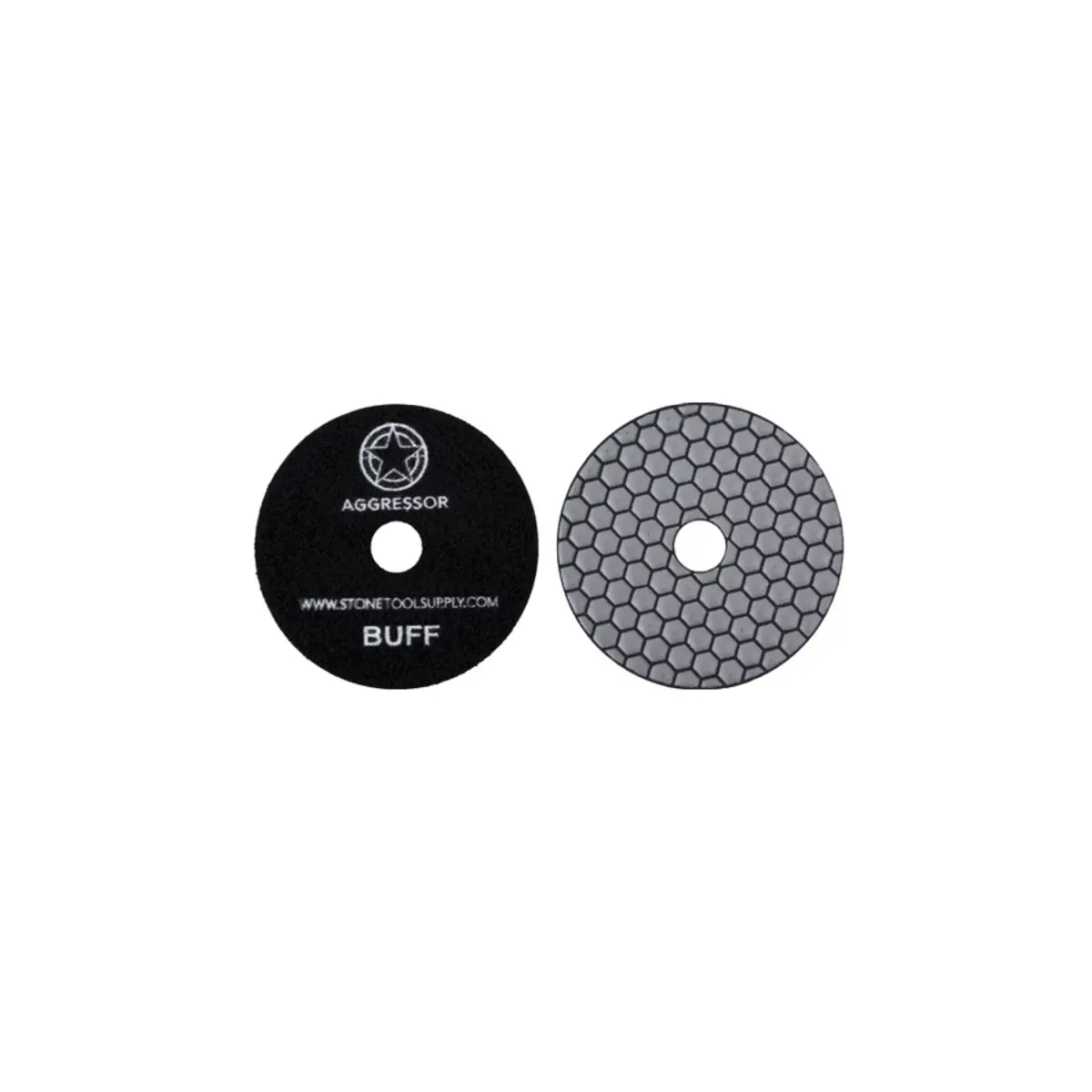 Aggressor 4" Dry Polishing Pad Black Buff 1