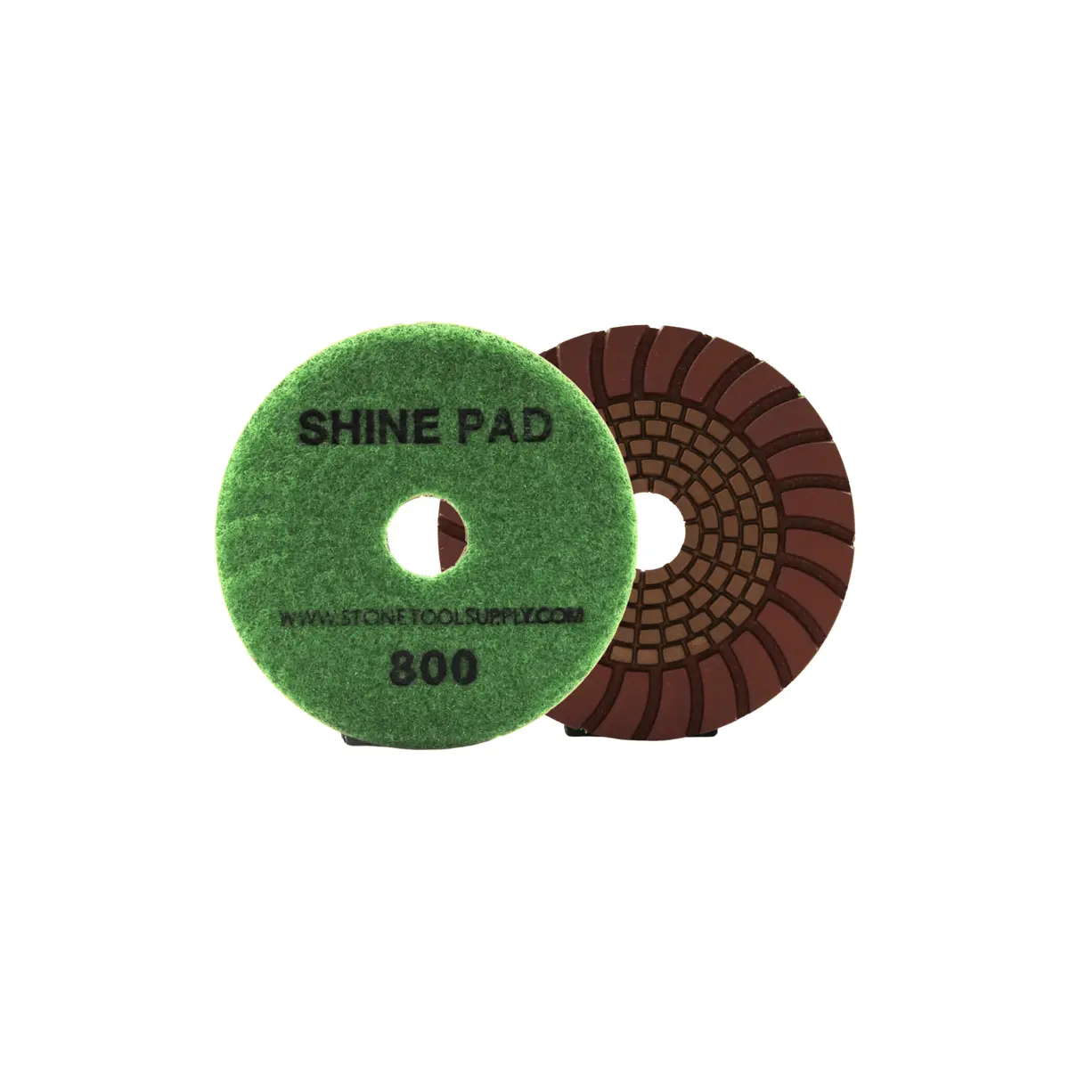 Copper And Resin Bonded 'Shine' Pad 4" #800 1
