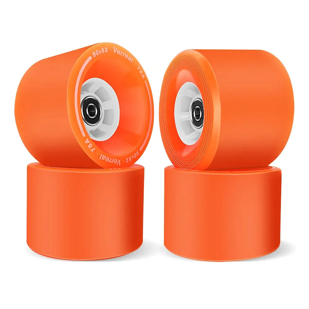 90Mm 78A Pu Electric Skateboard Wheels – Black Street Wheels (Set Of 4) 1