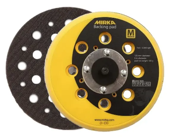 Mirka 5" 28-Hole Grip Backup Pad With Pad Saver, 915Gv28 1