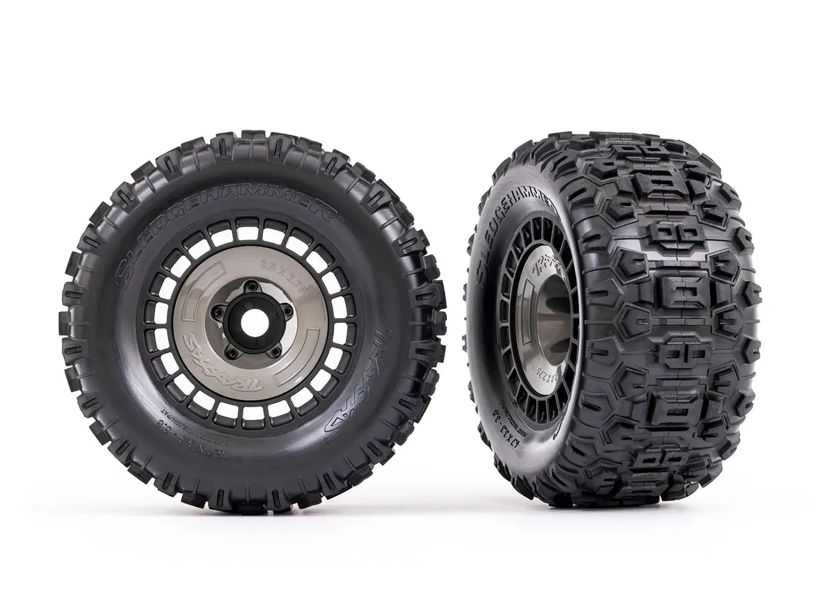 3.8" Modular Wheels & Sledgehammer Tires (2) 1