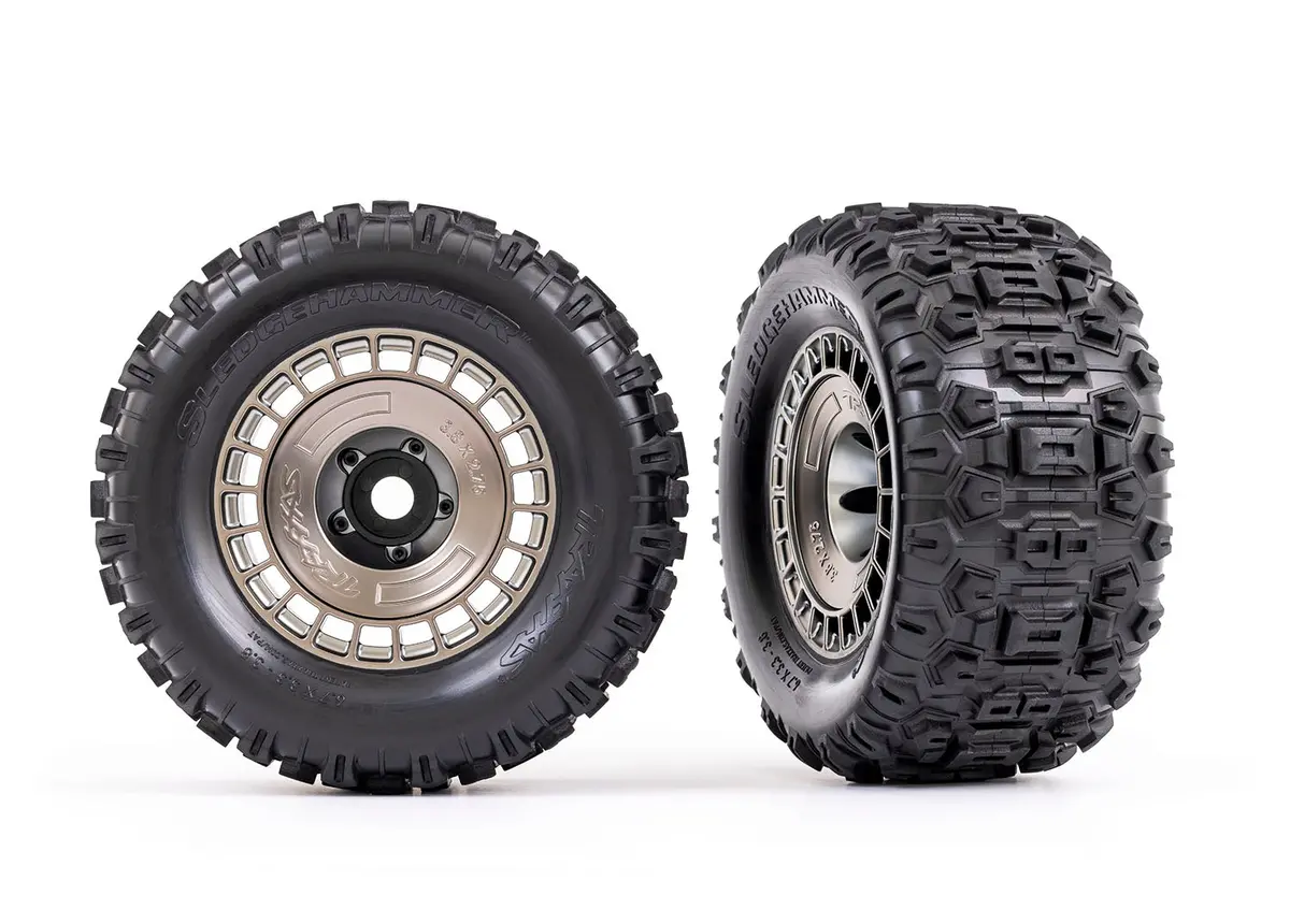 3.8" Modular Wheels & Sledgehammer Tires (2) 1
