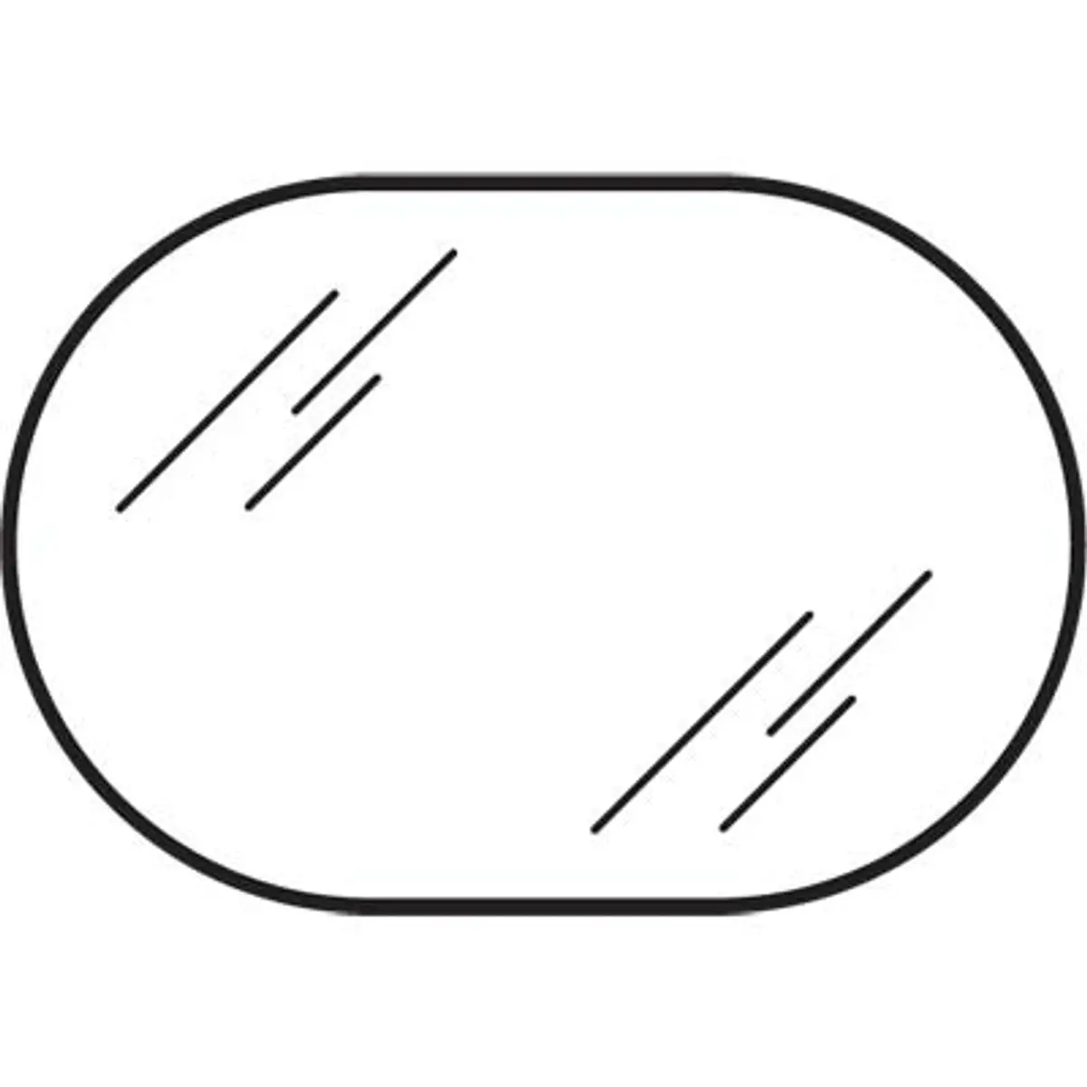 Pirate Brand - Vacublast Style, Safety Window, Oval, 12.5" X 18.5", Laminated 1