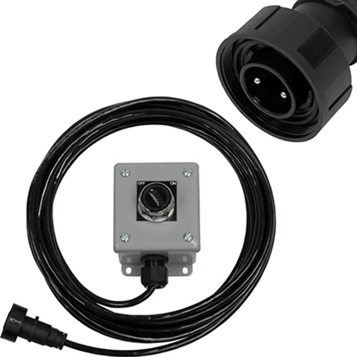 Pirate Brand - Schmidt Mfg Style, Selector Switch Operator W/Sealed Waterproof Connector, 25', 2 Prong, X-Treme Duty™ Urethane Control Cord 1