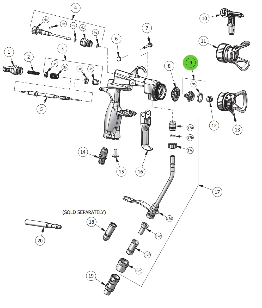 Twist Tip Fluid Nozzle Kit With Gasket 1