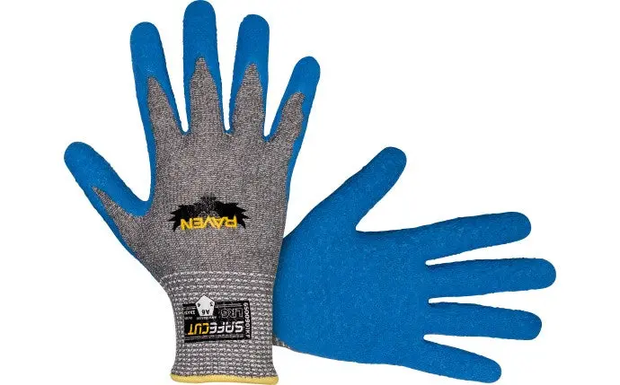 Sas Safety Corp. Raven® Safecut™ A6 Crinkle Latex Gloves 1