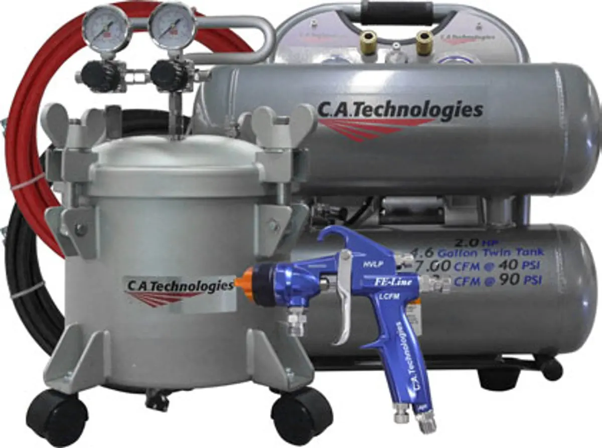 Hvlp Felcfm 2 Gallon Pressure Pot Portable Compressor Outfit 1