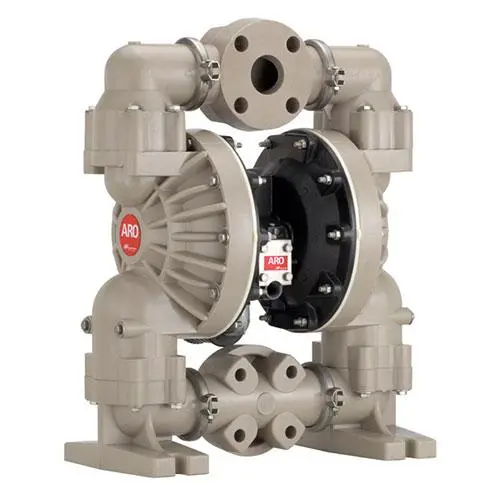 Pro Series 2" Non-Metallic Diaphragm Pump, 145 Gpm, Aluminum Center, Poly Caps & 3-Piece Manifold W/Flange, Poly Seat, Santoprene Ball & Diaphragm 1