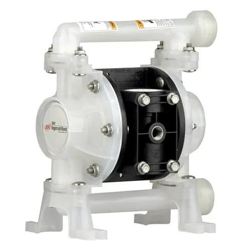 Compact Series 3/8" Non-Metallic Diaphragm Pump, 10.6 Gpm, Poly Center, Poly Single Port Manifold, Ss Hardware, Poly Seat, Santoprene Ball & Diaphragm 1