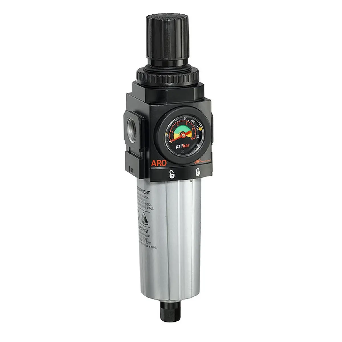 1/2" Piggyback, 2000 Series, Gauge, Poly Bowl, Auto Drain, 172 Scfm 1