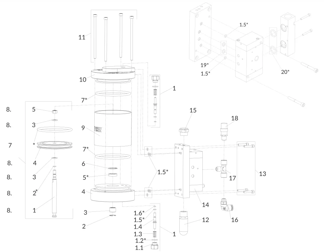 Anest Iwata 960010A0 Muffler; Icon-M233n 1